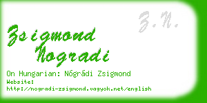 zsigmond nogradi business card