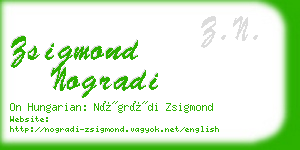 zsigmond nogradi business card